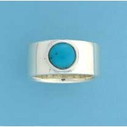 SPC 7mm CAB TURQUOISE 9mm WIDE RING    =