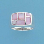 SPC INLAID PINK M.O.P CRAZY PAVING RING