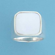 SPC 14mm SQ.M.O.P FLAT TOP SIGNET RING