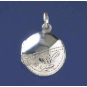 SPC 17mm 1/2 ENGRAVED D ROUND LOCKET   =