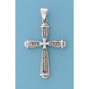 SPC CAPPED CHANNEL SET MARCASITE CROSS =