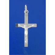 SPC 32X20mm MATT BEVELEND FLAT CRUCIFIX=