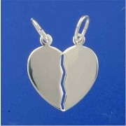 SPC POLISHED SPLIT HEART PENDANT       =