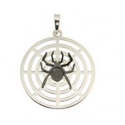 SPC CUTOUT SPIDER IN WEB PENDANT