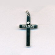 SPC PLAIN CROSS ENGRAVED BELIEVE