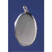 SPC 33x24mm FLAT OVAL POLISHED LOCKET  =