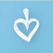 SPC 17mm CZ SET TIF HEART PENDANT      =