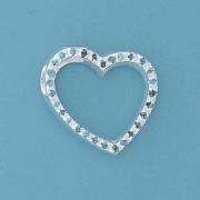 SPC 20mm BLUE STONE SET TIF HEART PEND.=