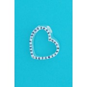 SPC 20mm PURPLE STONE TIF HEART PEND   =