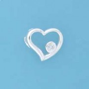 SPC CZ 15mm CAST OPEN TIF HEART PEND.  =