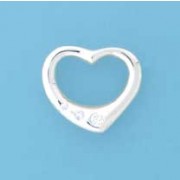 SPC CZ SET 20mm TIF HEART PENDANT      =