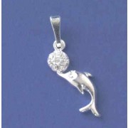 SPC DOLPHIN WITH GLITTER BALL PENDANT  =