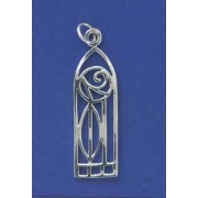 SPC 34x11mm CUTOUT GOTHIC ARCH PENDANT =