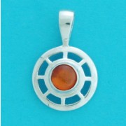 SPC 13mm AMBER SET RM STYLE ROUND PEND.