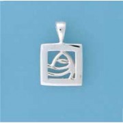 SPC 12mm SQUARE RM STYLE ROSE PENDANT  =