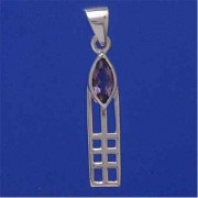 SPC MARQUISE PURPLE STONE RM PENDANT   =