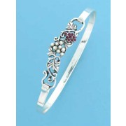 SPC IMM.PEARL/CRYSTAL FLOWER BANGLE