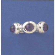 SPC 3 STONE CAB.IMM.AMETHYST RING