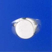 SPC HEAVY 14x10mm OVAL SIGNET RING     =