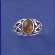 SPC 8x6 AMBER CELTIC DESIGN DRESS RING =