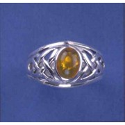 SPC 8x6 AMBER CELTIC CUTOUT DES.RING   -