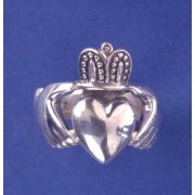 SPC 21mm WIDE HEAVY CLADDAGH RING      =