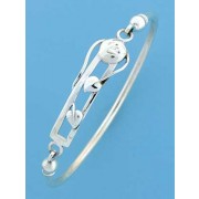 SPC RM STYLE ROSE/LEAVES CLIP BANGLE   =