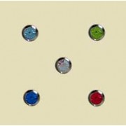 STEEL- 6mm ASST COLOUR JEWELLED BEADS