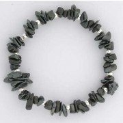 SPC HEMATITE CHIPS ELASTIC BRACELET