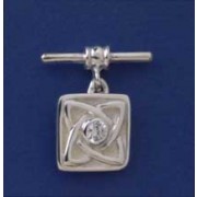 SPC 14mm SQ.CZ SET CELTIC DES.CUFFLINKS=