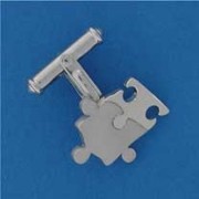 SPC MATT/PLAIN JIGSAW PIECE CUFFLINKS  =