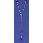 SPC TRACE Y CHAIN WITH GARNET BEADS    -