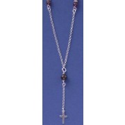 SPC BELCHER Y CHAIN GARNET BEAD + CROSS