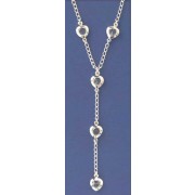 SPC IMM.STONE SET HEARTS CURB Y CHAIN