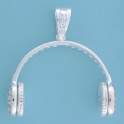 SPC CZ SET HEADPHONES PENDANT-BLING    =