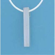 SPC 25x4x4mm POLISHED BAR PENDANT     +C