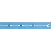 SPC ROUND BOX BRAC.WITH 4 SQ.TURQ BEADS=