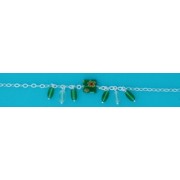 SPC GREEN/WHITE LIMOGE STYLE BRACELET  =