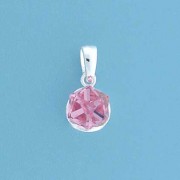 SPC PINK CRYSTAL CUBE PENDANT