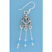 SPC BLUE CRYSTAL DROP EARRINGS