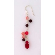 SPC MULTI-COL. REAL STONE DROP EARRINGS