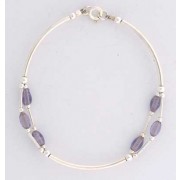 SPC AMETHYST BEANS 1-2 ROW TUBE BRACELET