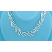 SPC SILVER TUBES FANCY BAR NECKLACE