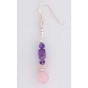 SPC AMETHYST/ROSE QUARTZ DROPS         =