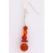 SPC EARTH TONE CORNELIAN BEAD DROPS    =