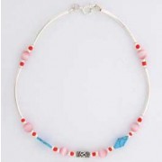 SPC PINK M.O.P./TURQ BALI DESIGN ANKLET=