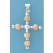 SPC WOODEN BEAD CROSS