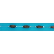 SPC DARK WOOD BEANS/BEADS BARLEY BRAC.