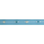 SPC BLUE/LIGHT WOOD BEAD COBRA BRAC.