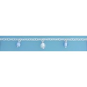 SPC TRACE CHAIN/MURANO BEADS BRACELET  =